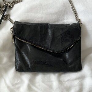 HOBO Daria Convertible Crossbody Clutch, Black Leather